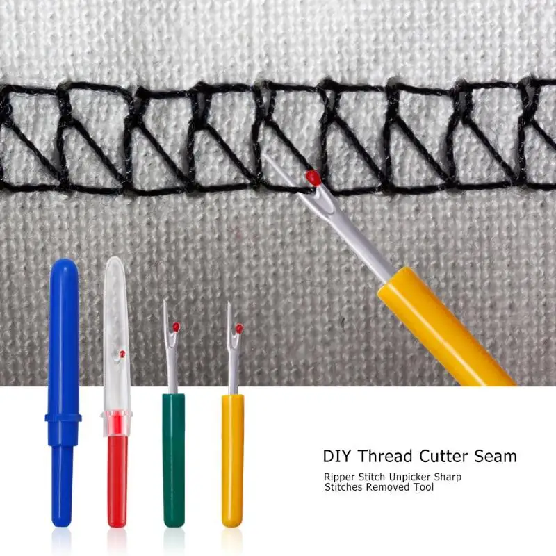

DIY Thread Cutter Seam Ripper Stitch Unpicker Sharp Stitches Removed Tool Safe Plastic Handle Craft Thread Cutter Sewing Tools