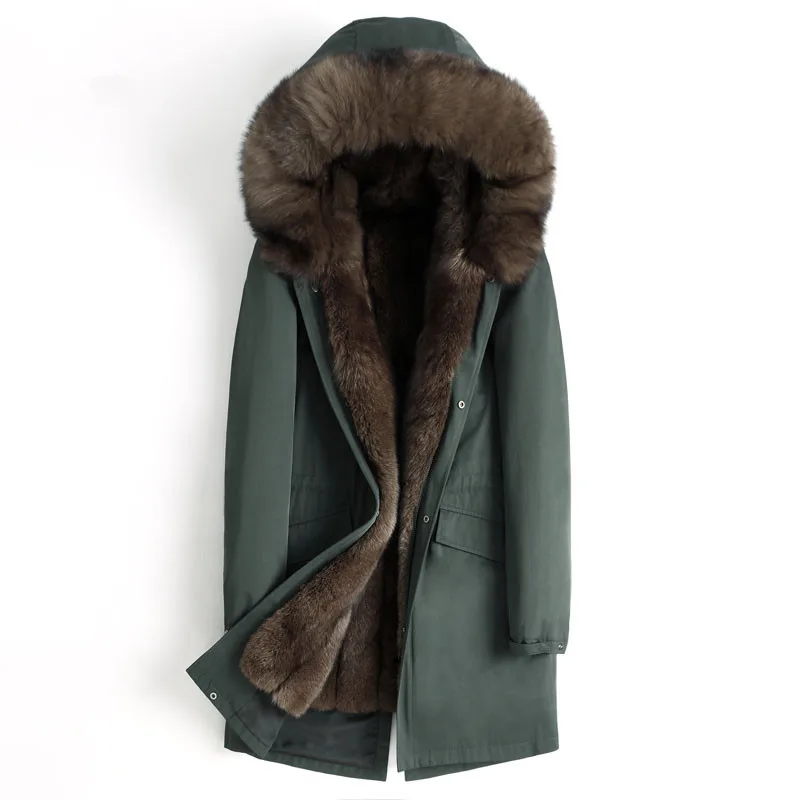 Men's Winter Jacket Real Fur Coat Natural Fox Fur Parka Men Clothes 2019 Mens Luxury Fur Warm Jacktes Plus Size  4555 MY1639