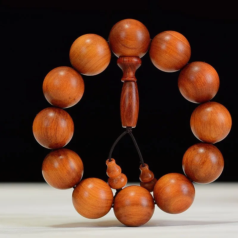 

AURAREIKI Indonesian Dracaena Wood Buddha BeadsTranslucent Raja Kayu Buddha Round Beads Indonesian Royalty Wood Charm Bracelet