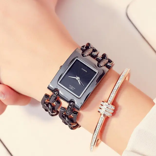 G&D GLE&VDO Women Ladies Quartz Analog Wristwatch Luxury Rectangular Case Bracel G&D GLE&VDO Women Ladies Quartz Analog Wristwatch Luxury Rectangular Case Bracel