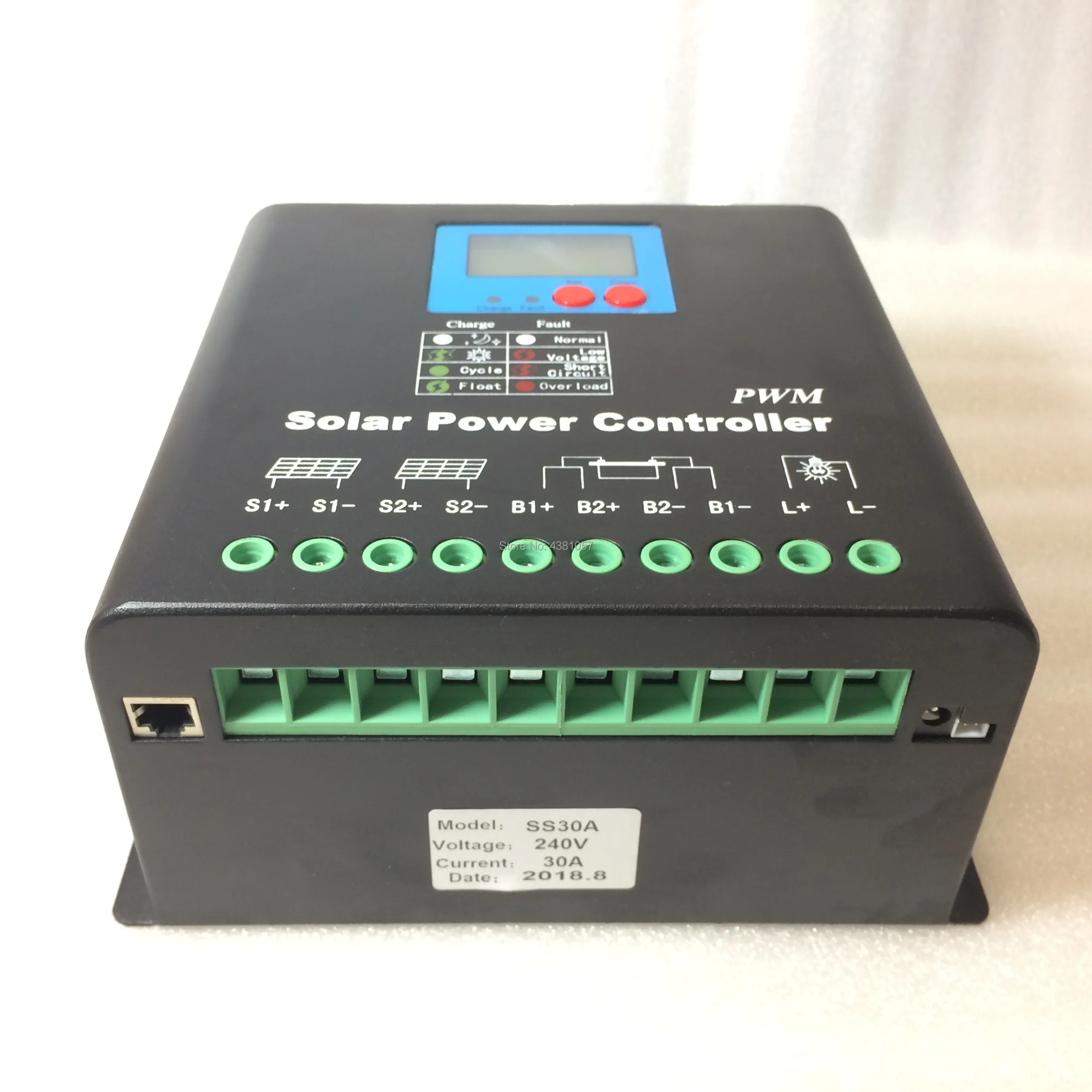 60A PWM Solar Charge Controller 192V/220V/240V PV Charger Battery Banks