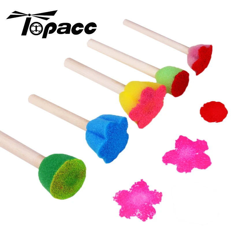 

25pcs Creative Sponge Brush Toys For Children Baby Kids DIY Drawing Painting Tool Drawing Brush Tools Gift Kids Colorful