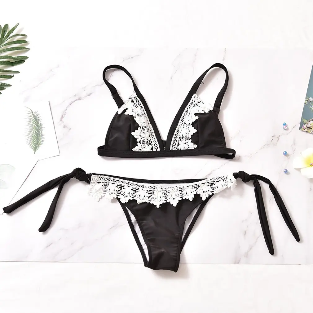 

Sexy Split Lace Swimsuit Bikini Closed Chest Swimsuit Swimsuit Fashion Swimwear Resort Spa Bikini Two-Piece Suit