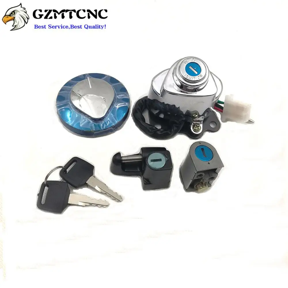 Ignition Switch Lock Fuel Gas Tank Cap Cover Seat Helmet Locks w/ Keys