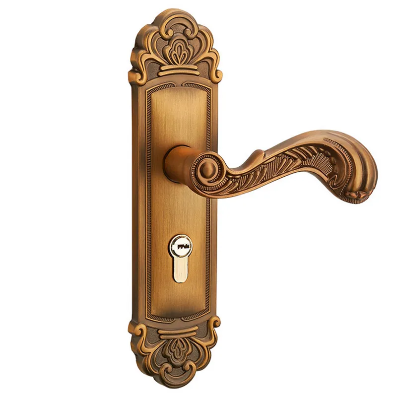 Aluminum alloy axle bearing antique door lock,European style Classical