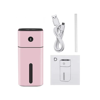 

Mini Usb Humidifier, 180Ml Air Humidifier Diffuser Room Humidifier Desktop Humidifier With 7 Led Automatic Power Off For Baby