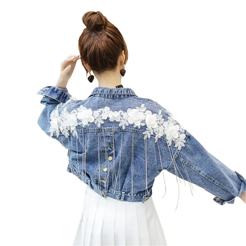 

XUXI Womens Jackets Coat 2019 Spring Fashion Jackets Denim Women Slim Cotton Solid Jacket For Women Outerwear Ladies FZ170