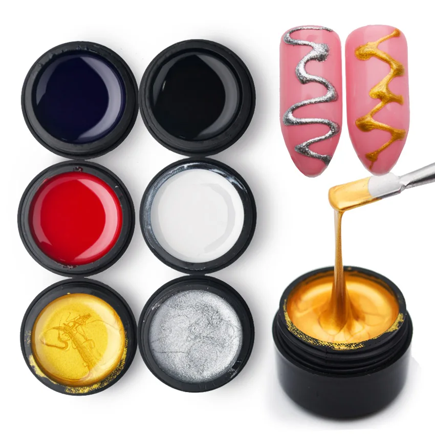 

Gel Paint for Nails Art Painting Gel Nail Polish Wire Drawing Nail Gel Emboss Pull Line Spider Gel UV Soak Off Varnish 4SZJJ2003