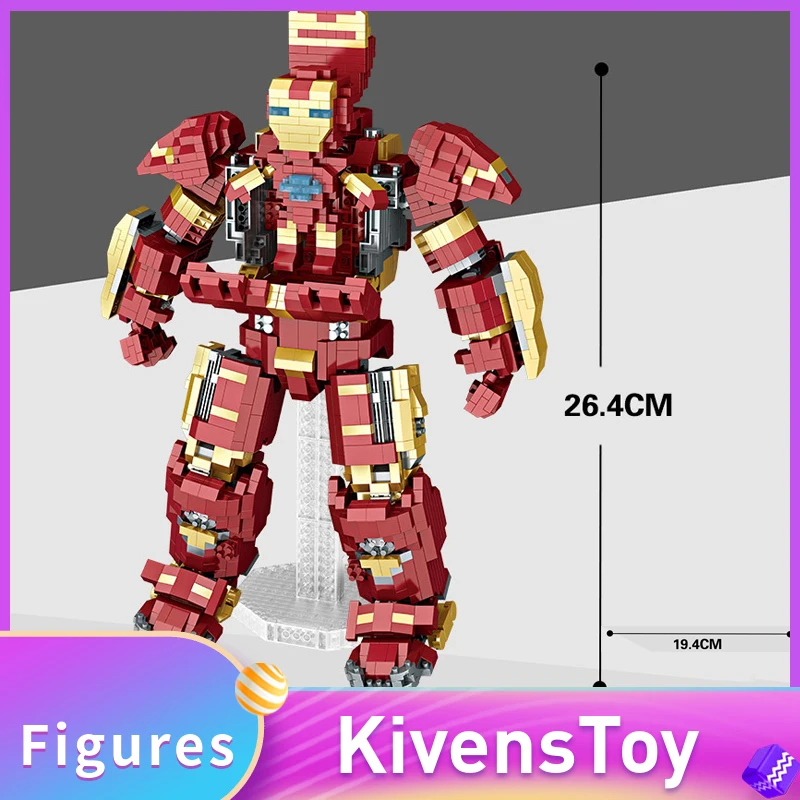 

IN STOCK Iron Man Hulkbuster Set LOZ 9045 DIY Anti Ultron Hulk Building Block NOT Compatible with Lego Super Heroes 2750pcs