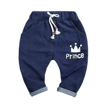 Штанишки для малышей Детские винтажные хлопковые леггинсы с мультяшным принтом для маленьких мальчиков и девочек повседневные длинные штаны Одежда для новорожденных от 0 до 24 месяцев