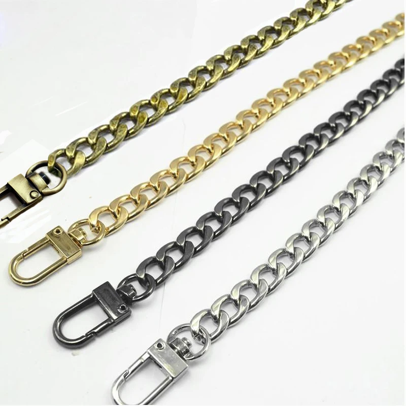 Metal Replacement Chain Shoulder Bag Straps 9mm Gold Silver Gun Black Bronze Chains Straps ...