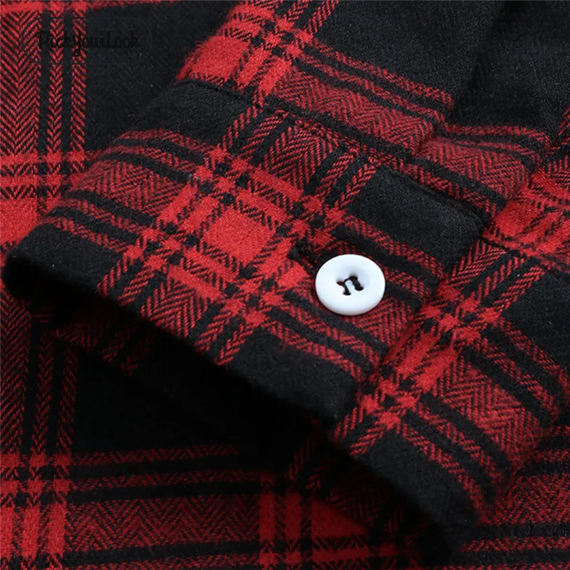 Pickyourlook Women Blouses And Shirt Long Sleeve Autumn Plaid Pocket Female Tunic Tops Shirt Fashion Turn-Down Chemise Blouses Pickyourlook Women Blouses And Shirt Long Sleeve Autumn Plaid Pocket Female Tunic Tops Shirt Fashion Turn-Down Chemise Blouses