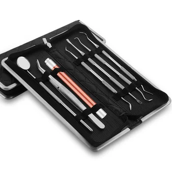 

Hygiene Kit Tooth Scraper Probe Tweezers Tools Pick Teeth Whitening Set Stainless Steel Mouth Mirror Dentist Home