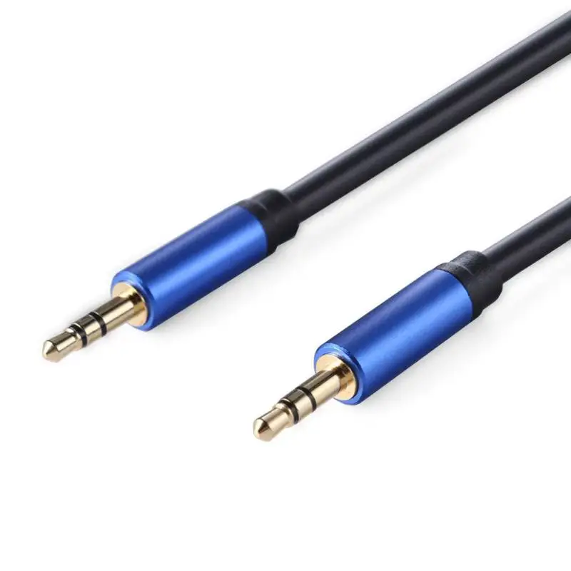 Дешевый 1 м мужчинами Jack 3,5 мм Aux аудио кабель позолоченный переходник провода для автомобиля наушников MP4 Динамик