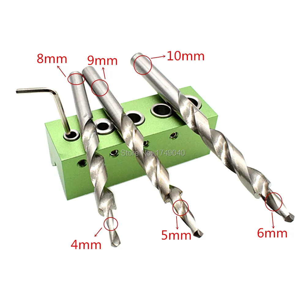 Деревообрабатывающий сверло 8 мм 9 мм 10 мм Твист шаг набор наконечников сверло прямой угол руководство для бит 5 мм 6 мм 8 мм 9 мм 10 мм дюбеля