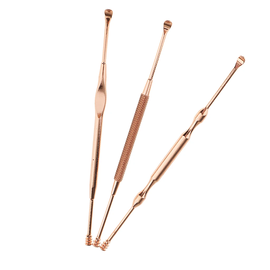 

Pack of 3pcs Ear Pick Wax Cleaner Earpick Curette Remover Earwax Removal Ear Cleansing Kit