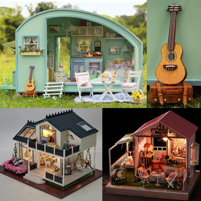 

DIY DollHouse Miniature Doll House Furnitures Wooden Handmade House For Dolls Puzzle TIME TRAVEL Gift Toys For Children