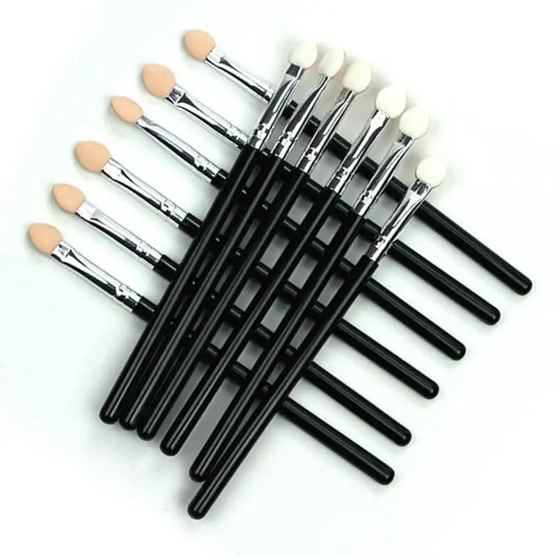 5Pcs Long Handle Eye Shadow Stick Convenient Sponge Makeup Brushes Wood
