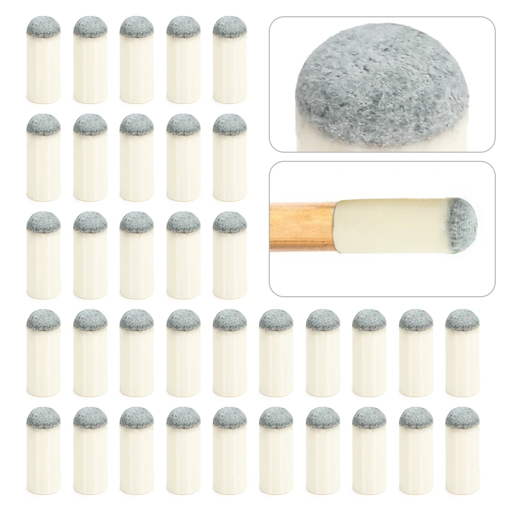

100PCS Slip-on Pool Cue Tips Billiard Club Head Tip Snooker Mouth Ferrules Billiard Cue Head Billiard Accessories