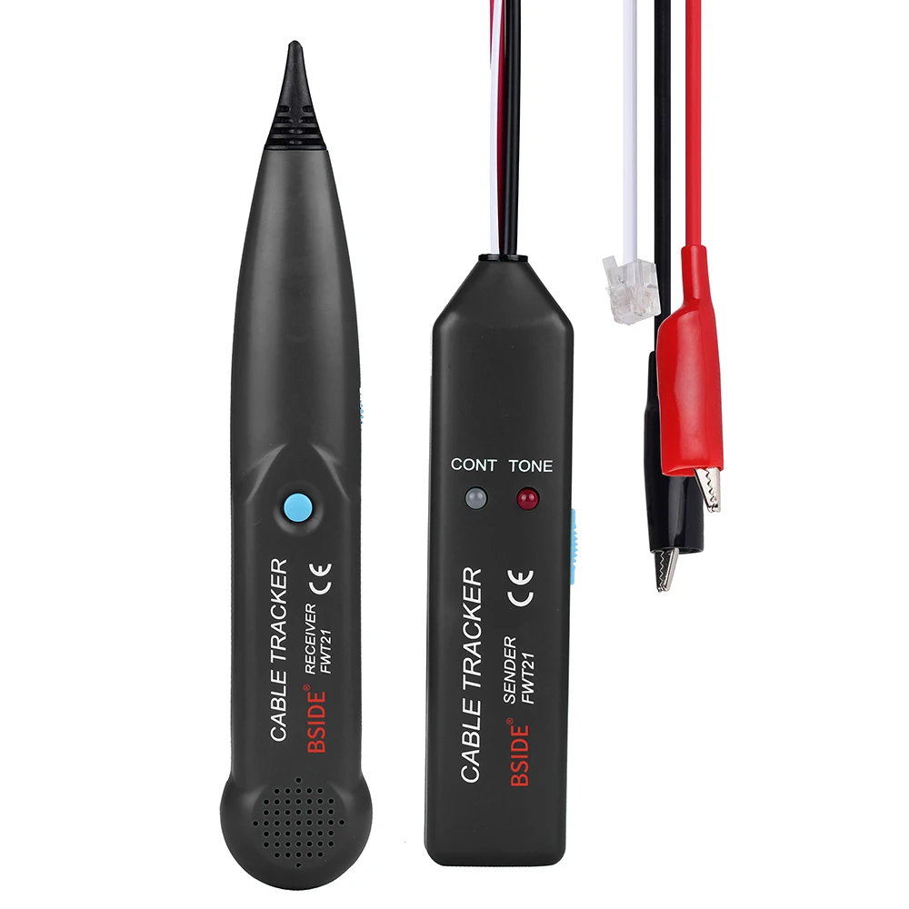 

Telephone Line Detector Cable Finder Network Cable Tester RJ11 Tester Continuity Test Wire Tracker Tone Generator Wires Trace