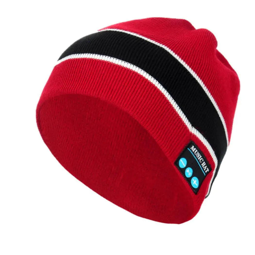 

Unisex Soft Warm Bluetooth Music Hat 3.7V/180mA 1M Knitted V4.2 DC 5V Hat With 10M Bluetooth Headphone 2 hours