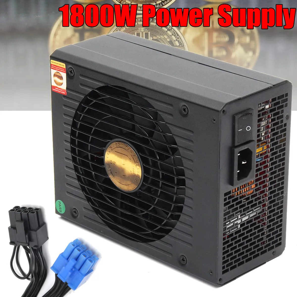 كامل وحدة الطاقة الخادم إمدادات التعدين 1800 w atx الطاقة وحدة مينر مع EMC صالح لجميع أنواع تعدين البيتكوين آلة PC