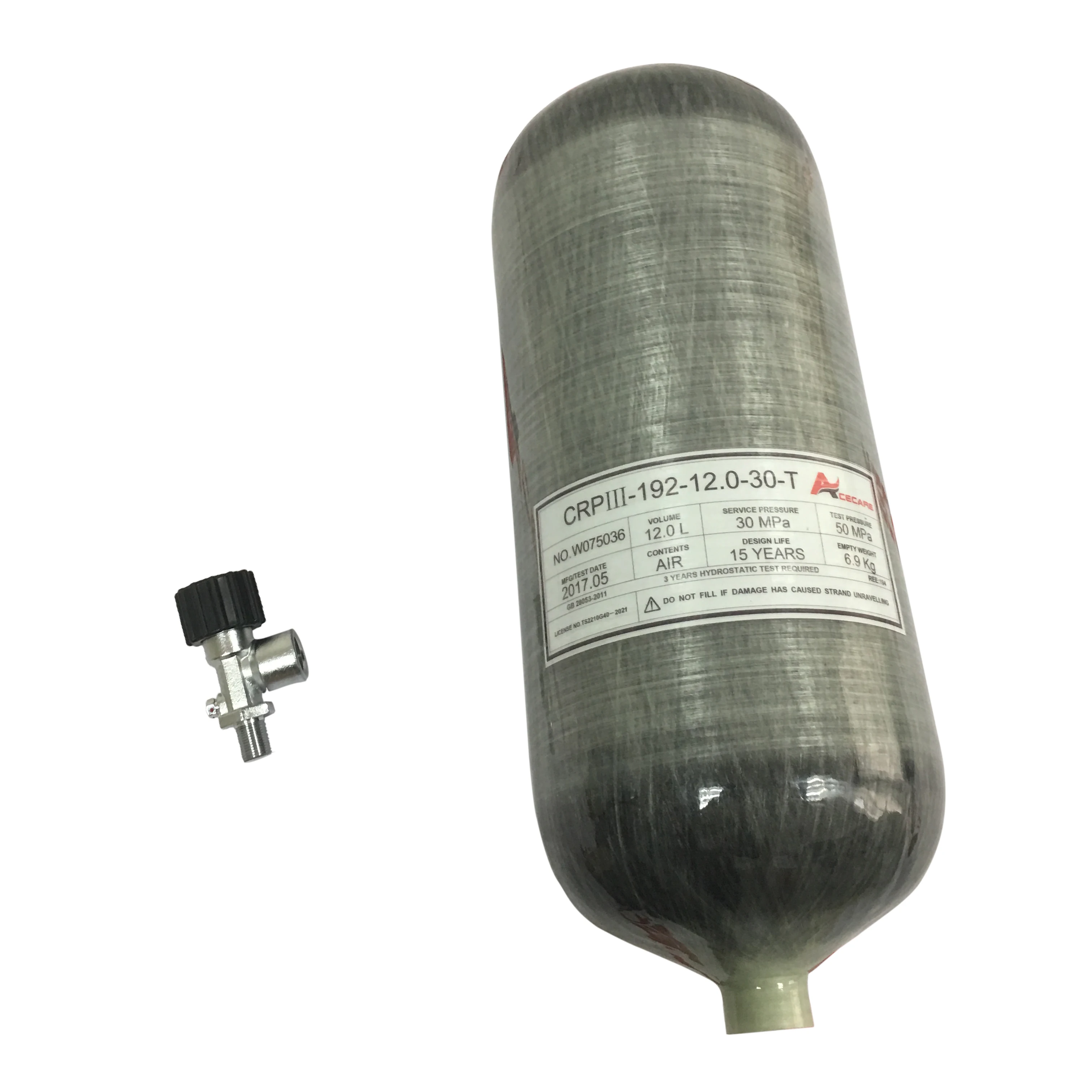 AC31210 Acecare Pcp Tank Scuba Mini Diving High Pcylinder 4500Psi Airforce Pcp Diving Balloon For Paintball Air Gun With Valve