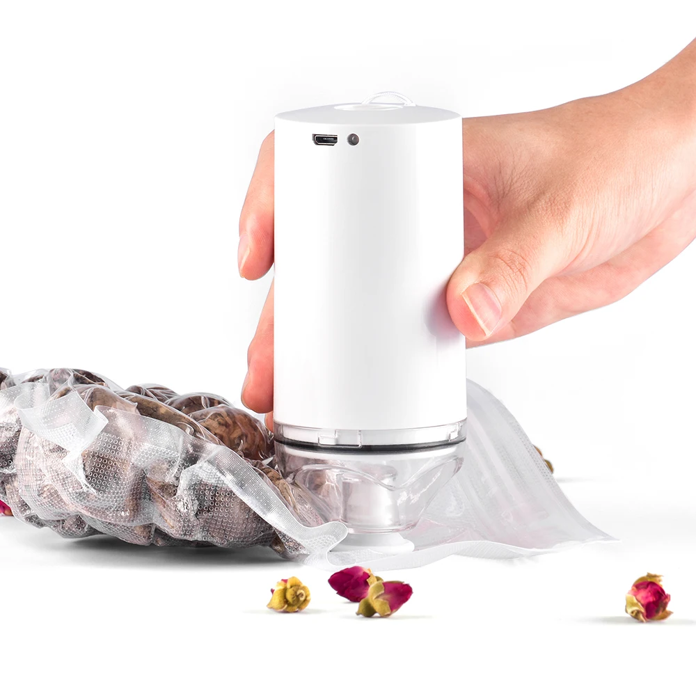 Mini Vacuum Sealer Machine Cordless USB Rechargeable Vacuum Sealing