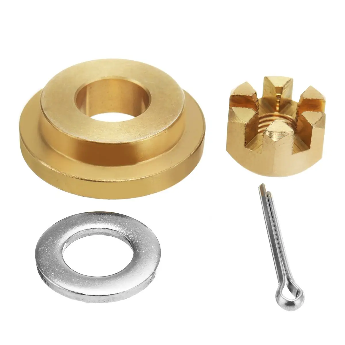 

4Pcs Brass Boat Marine Propeller Hardware Kits Thrust Washer Spacer Nut Split Pin For Yamaha 9.9-15HP Parts & Accessories