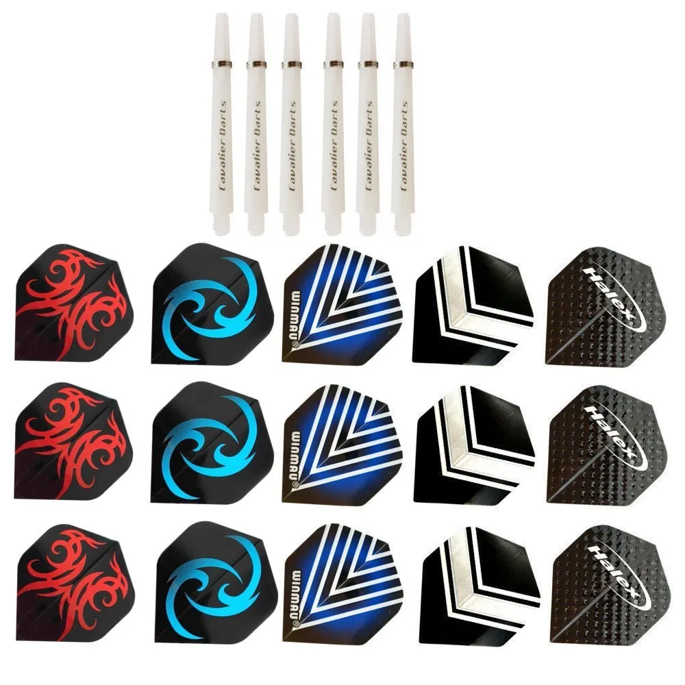 

6PCS Nylon Dart Shafts And 15PCS Popular Nice Pattern Darts Flights Fox Smiling Dart Accessories