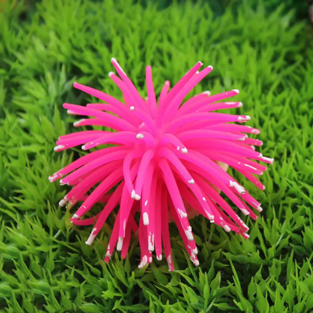 Aquarium Silicone Simulation Artificial Fish Tank Fake Coral Plant Underwater Aquatic Sea Anemone Ornament Decoration Accessory