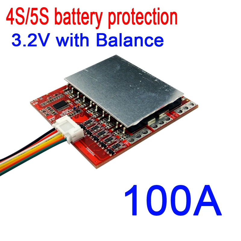 

4S 5S 100A w/Balance 3.2V LiFePO4 Lithium Battery Cell PCB BMS Protection Board Lithium iron phosphate battery Charging