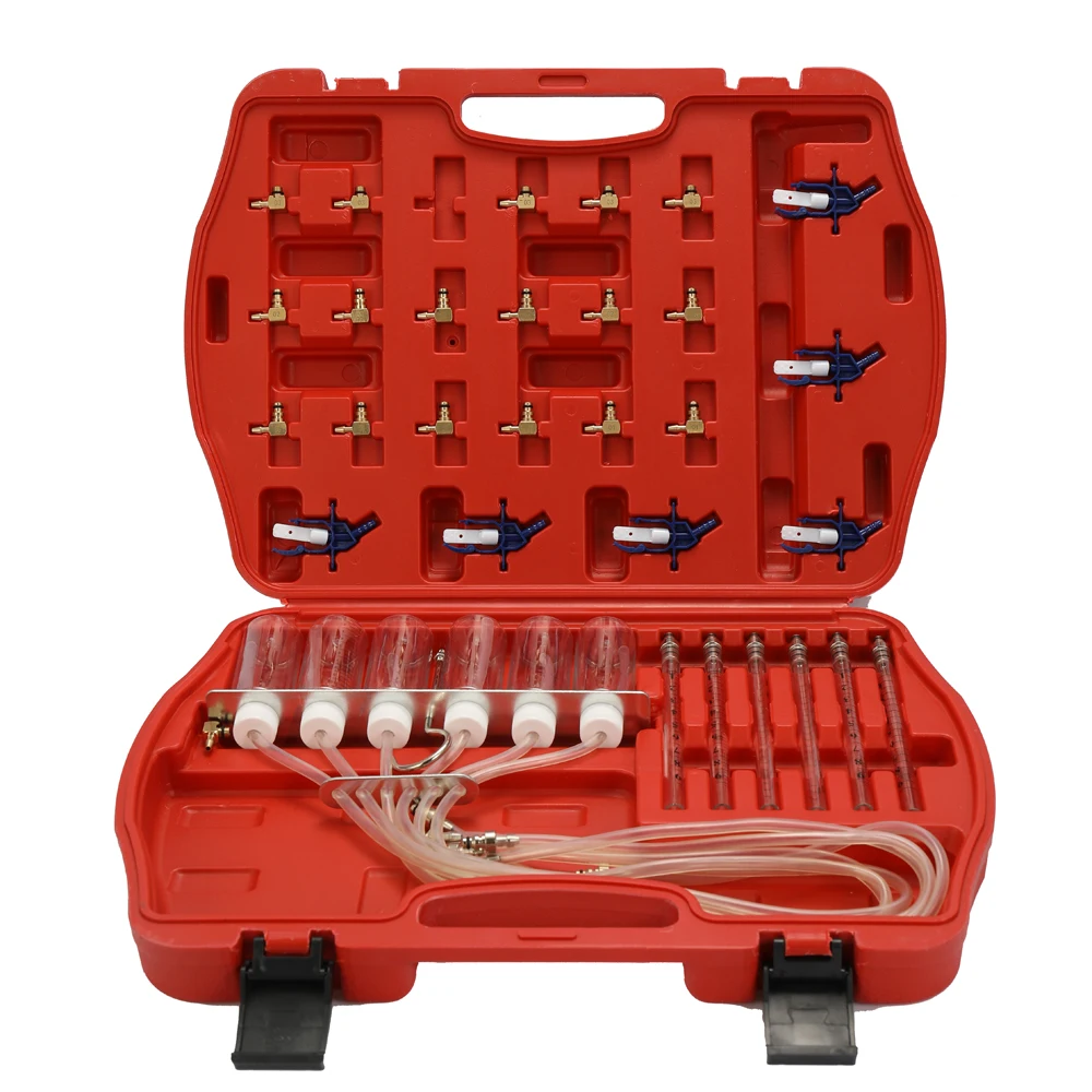

Diesels Accessory Injector Flow Meter Test Tool Kit Common Rail Adaptor Fuel Tester Set 6 Cylinder for Common Rail Diesels