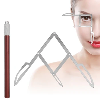 

Stainless Steel Golden Ratio Eyebrow Tattoo Makeup Measure Tool Tattoo Pen Eyebrow Ruler Measure Tool Tattoo Pen