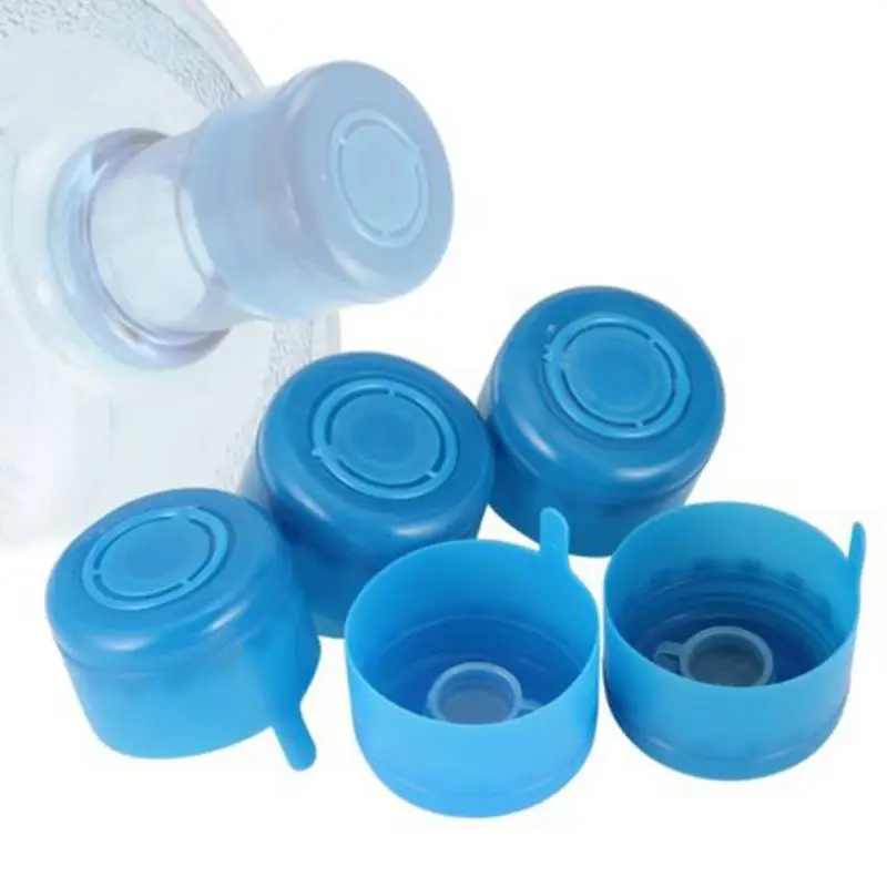 

5pcs 55mm 18.9L Bucket Cover Cap Bottled Water Plastic Reusable Non-Spill Set Replacement Water Bottle Snap On Cap
