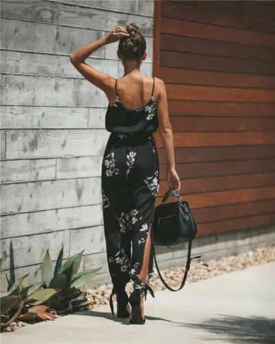 Summer Women Jumpsuits 2019 New Women Summer Sleeveless V-Neck Strap Backless Jumpsuit Lace Up High Waist Slim Jumpsuits Summer Women Jumpsuits 2019 New Women Summer Sleeveless V-Neck Strap Backless Jumpsuit Lace Up High Waist Slim Jumpsuits