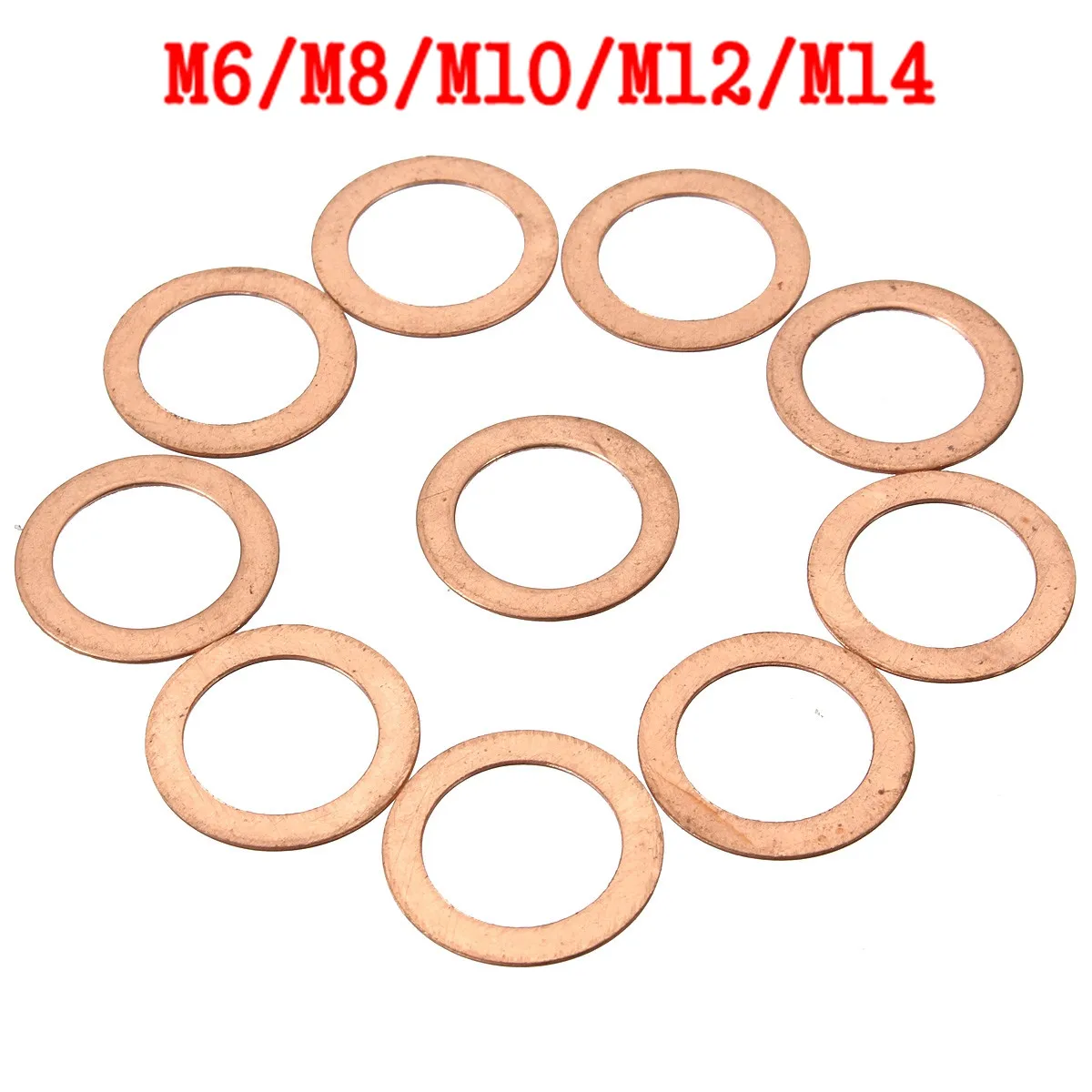 

M6 M8 M12 M14 Standard Copper Gasket For Motorcycle Braided Clutch Brake Hose Washers Enhancement