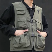 Открытый Сетчатый Быстросохнущий мульти-карман офисный жилет мужские женские летние дышащие тонкие рыболовные фотографии карго спортивный жилет