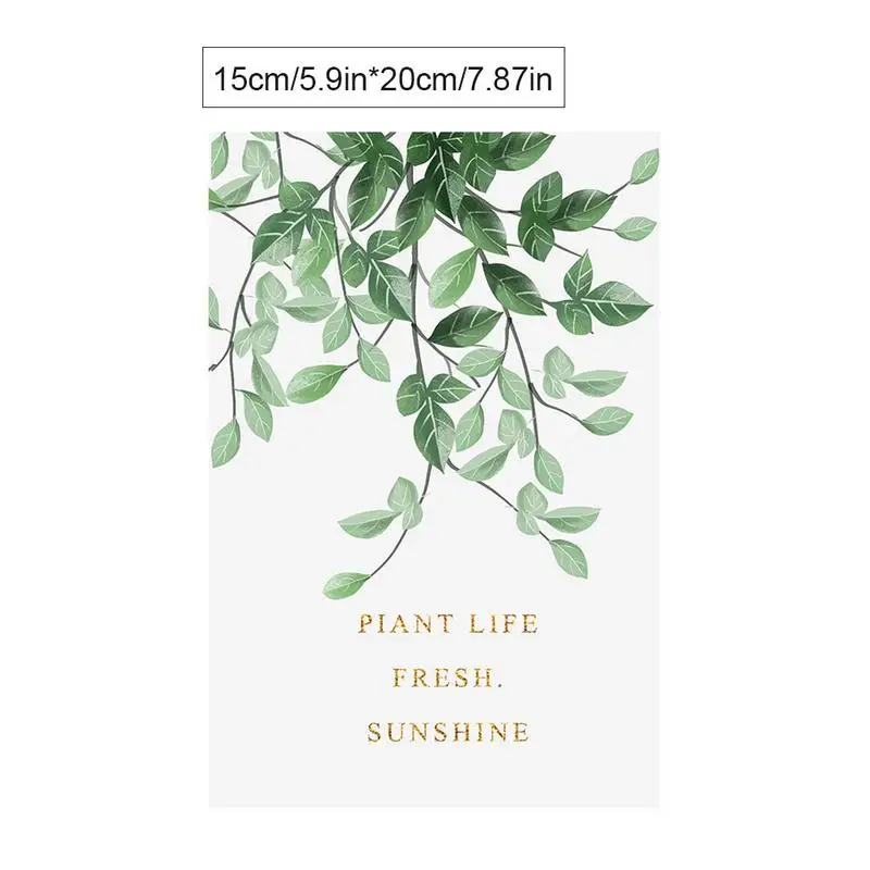 Акварельное растение с зелеными листьями холст Северная Европа настенное