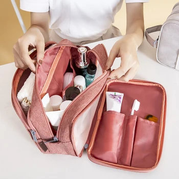 

Waterproof 3 Layer Cosmetic Bag Beauty Case Women Wash Pouch Polyester Makeup Box Brushes Toiletry Organizer Travel Accessories