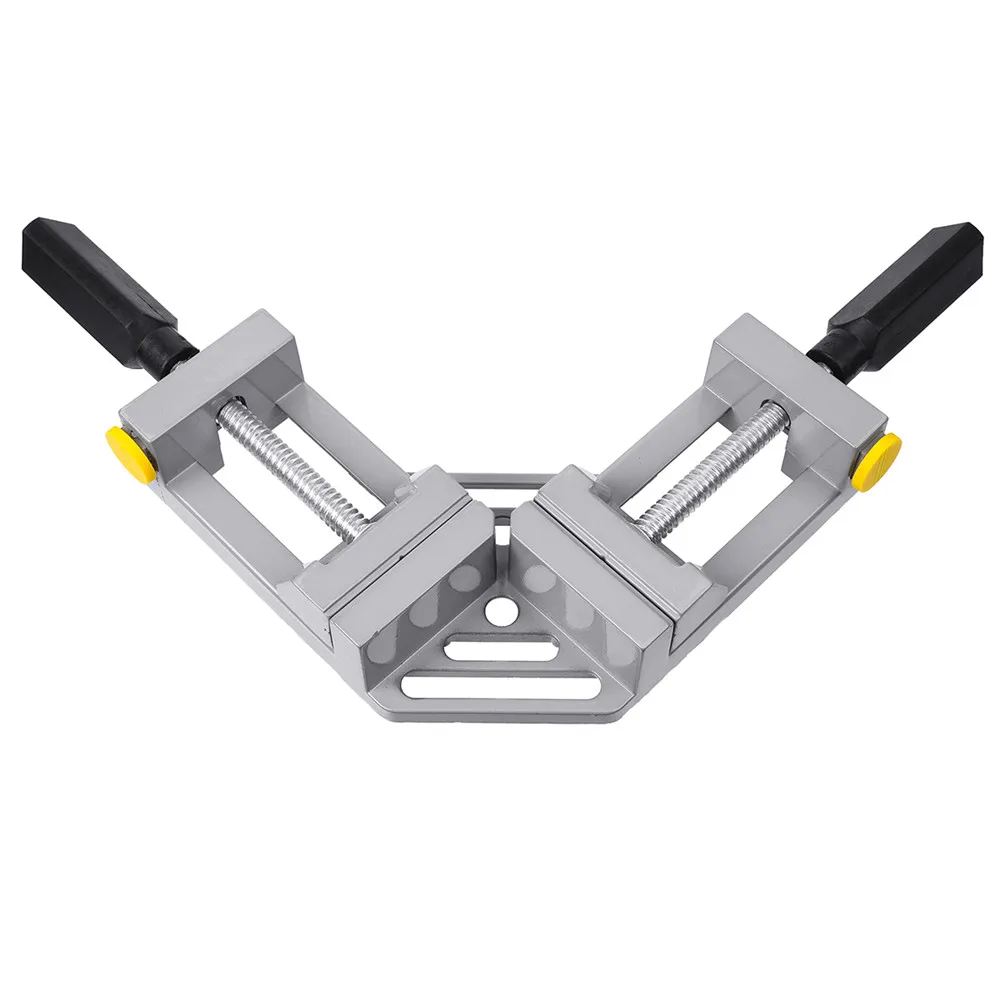 

Double Handles 90 Degree Right Angle Clip Woodworking Jig Quick Corner Clamp Aluminum For Making Cabinet Box-frame
