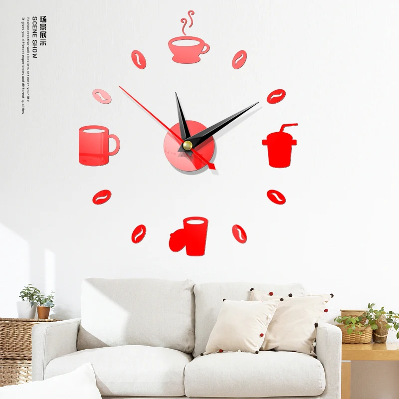 Large Wall Clock Big Watch Velvet Cloth Decal 3D Stickers Roman