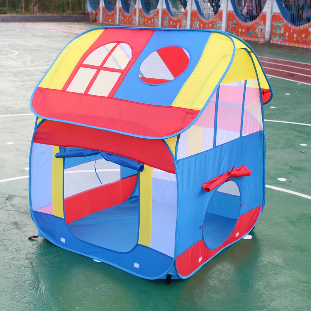 

Multicolor Pop Up Playhouse for Kids Indoor Outdoor Use with Carrying Case