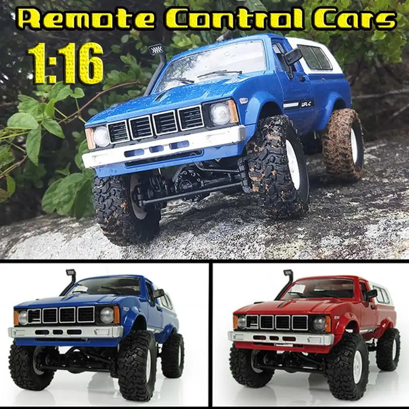 

For WPL Cherokee C-24 Jeep RC Car Remote Control Toy 1:16 Four-wheel Drive Climbing Car Military Truck Model 2.4G RC Car