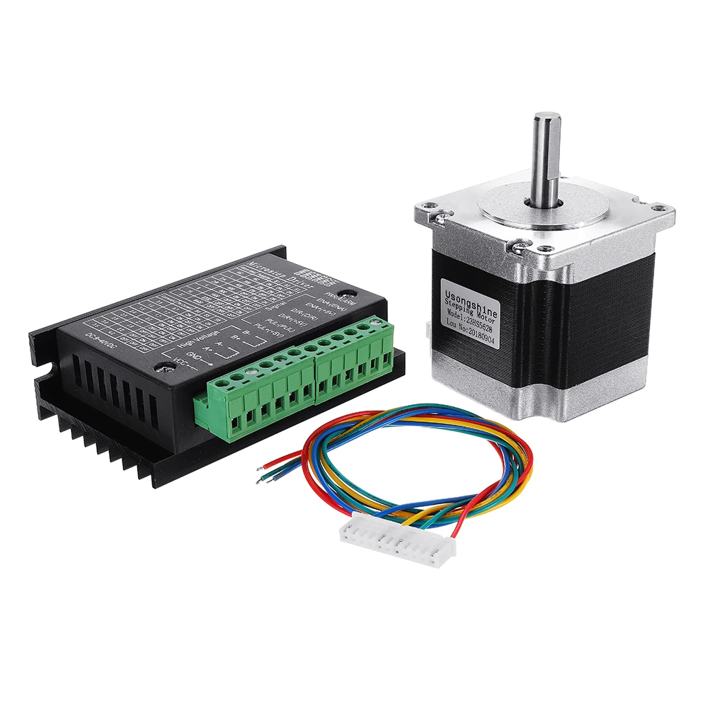 

Nema 23 23HS5628 2.8A Two Phase 8mm Shaft Stepper Motor With TB6600 Stepper Motor Driver For CNC Part 3D Printer