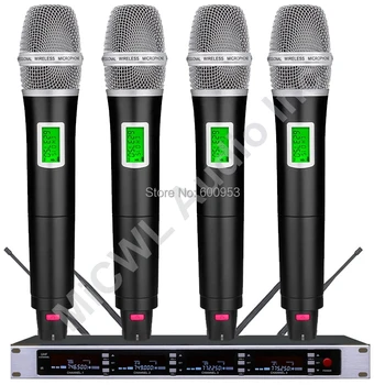 

Pro 4x100Ch Ture Diversity Wireless Microphone Mic System - Rechargeable Handheld