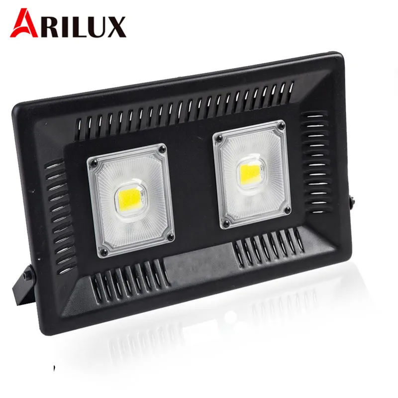 

ARILUX IP65 Waterproof Ultra Thin COB LED Flood Light AC110V/AC220-240V 100W LED Floodlight Spotlight for Outdoor Garden