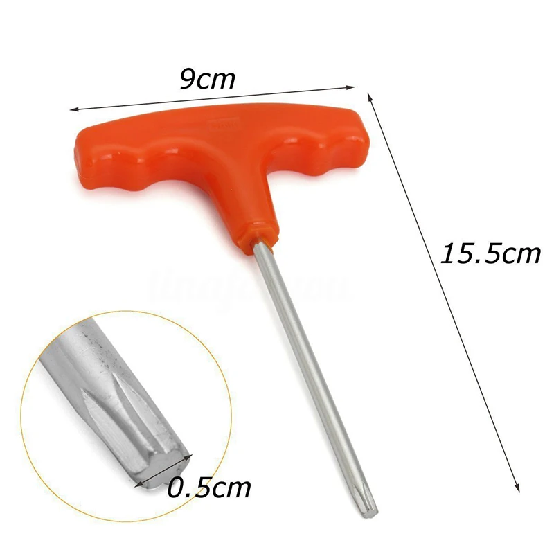 1 шт. Набор отверток оранжевого и серебристого цвета 15 см T Shape T27 Torx универсальный