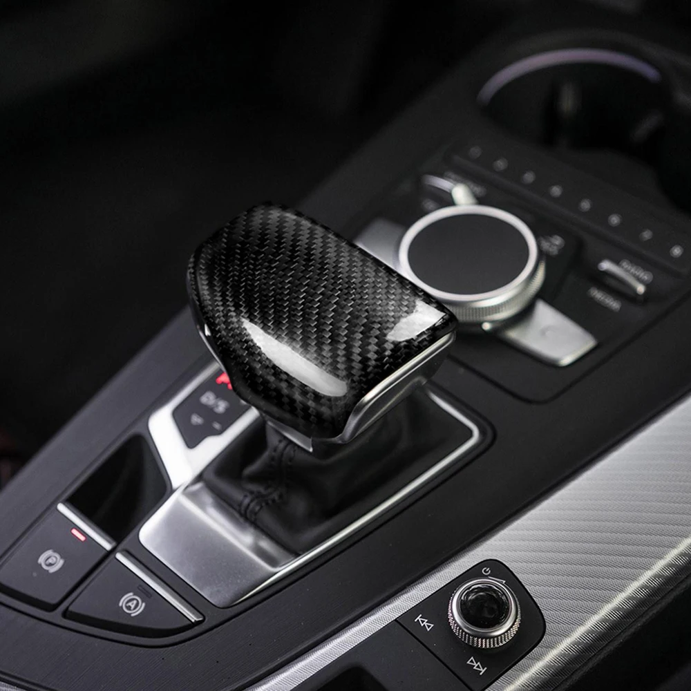 

Gear Shift Knob Cover Carbon Fiber Car Interior Decoration for Audi A4 S4 RS4 A5 S5 RS5 Q5 Q7 B9 2016-2019 Car Accessories