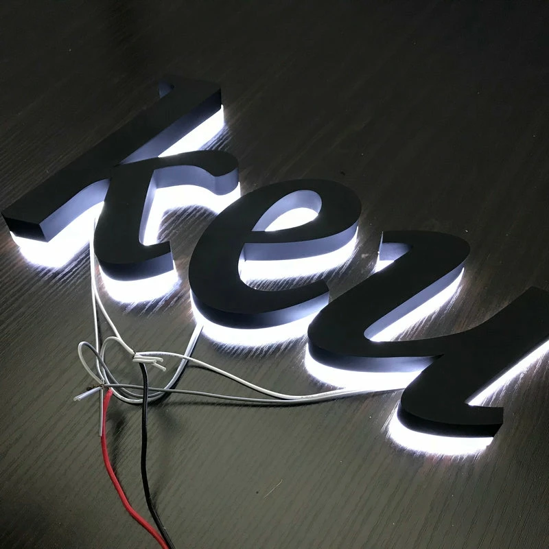 Изготовленный На Заказ 3D Водонепроницаемый светодиодный светильник алфавит с подсветкой буквы из нержавеющей стали